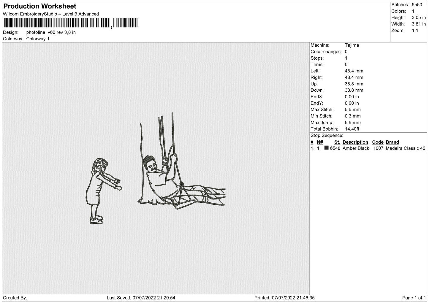 Photoline V60 Embroidery File 4 sizes