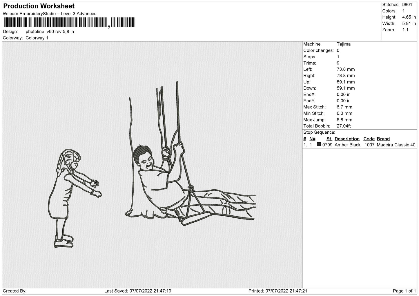 Photoline V60 Embroidery File 4 sizes