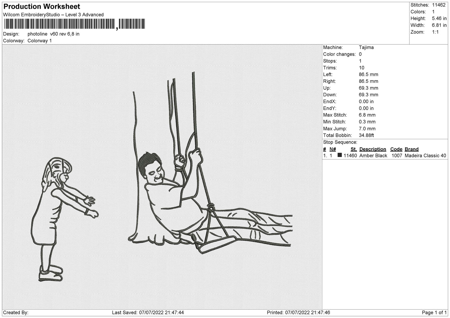 Photoline V60 Embroidery File 4 sizes
