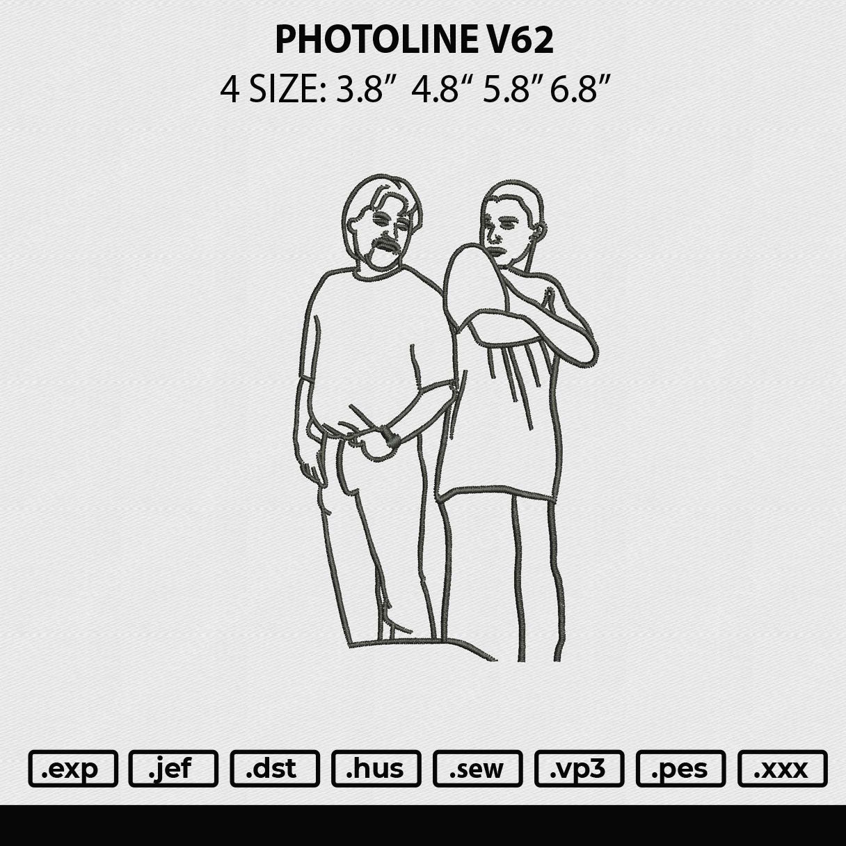 Photoline V62 Embroidery File 4 sizes