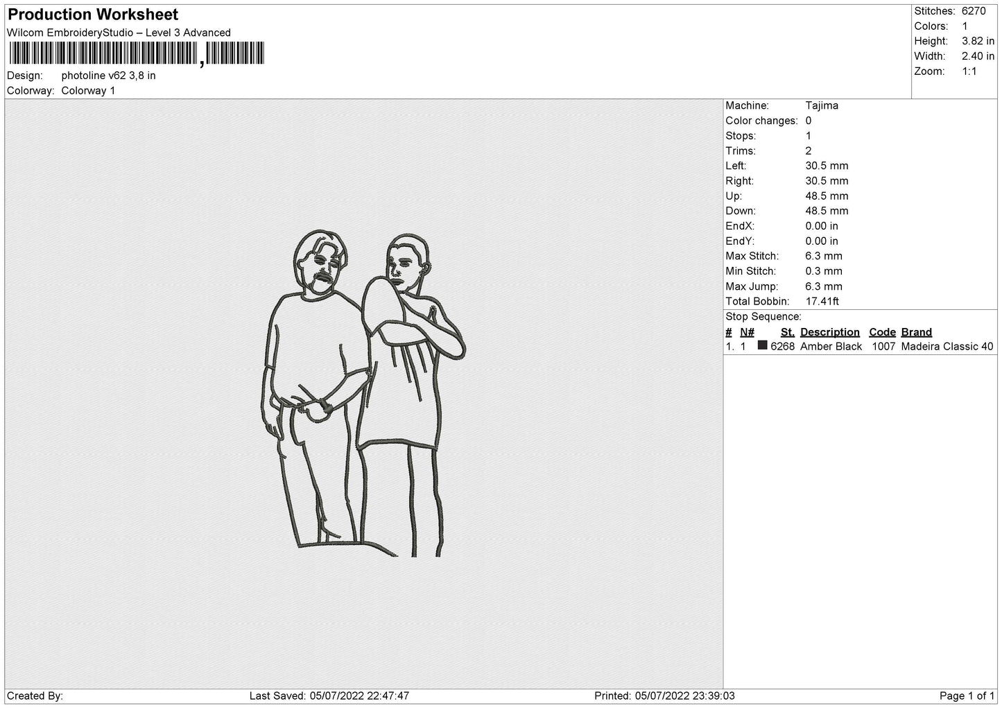 Photoline V62 Embroidery File 4 sizes
