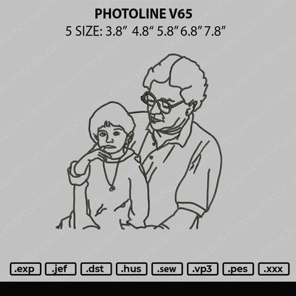 Photoline V65 Embroidery File 5 sizes