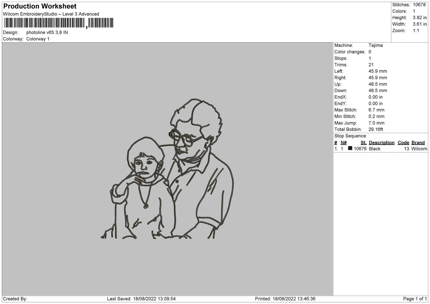 Photoline V65 Embroidery File 5 sizes