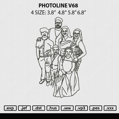 Photoline V68 Embroidery File 4 size