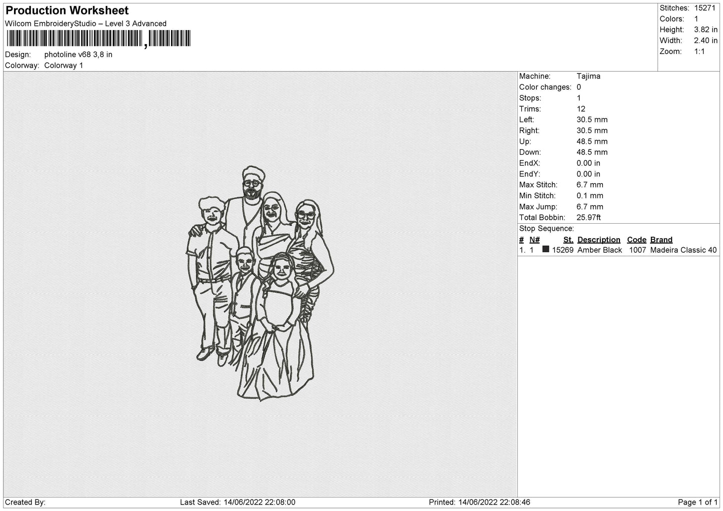 Photoline V68 Embroidery File 4 size