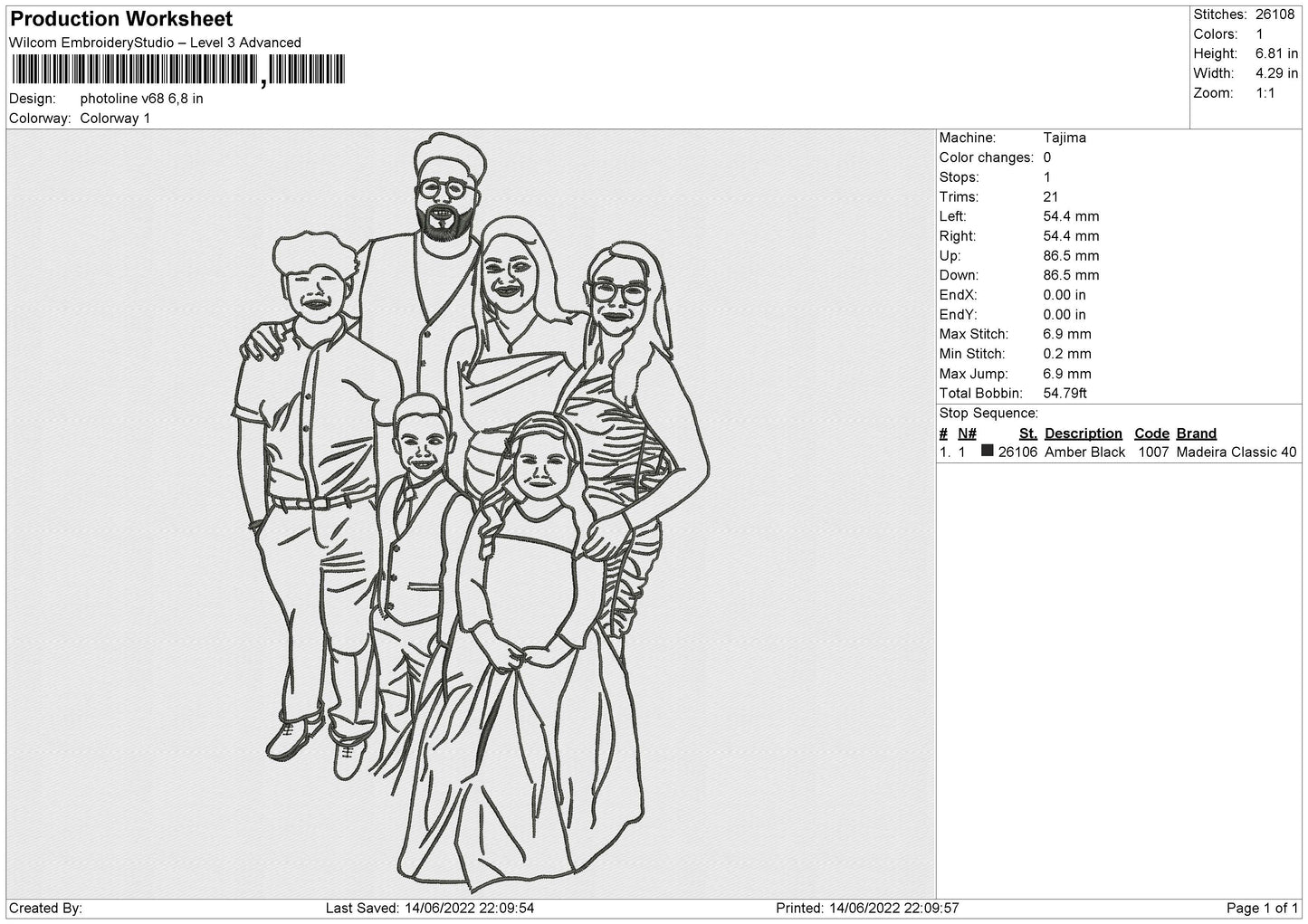 Photoline V68 Embroidery File 4 size