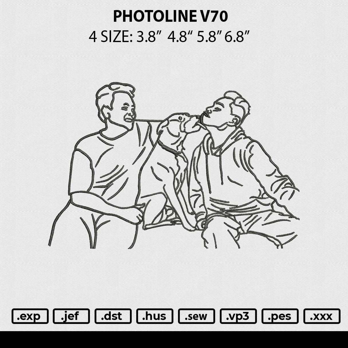 Photoline V70 Embroidery File 4 sizes