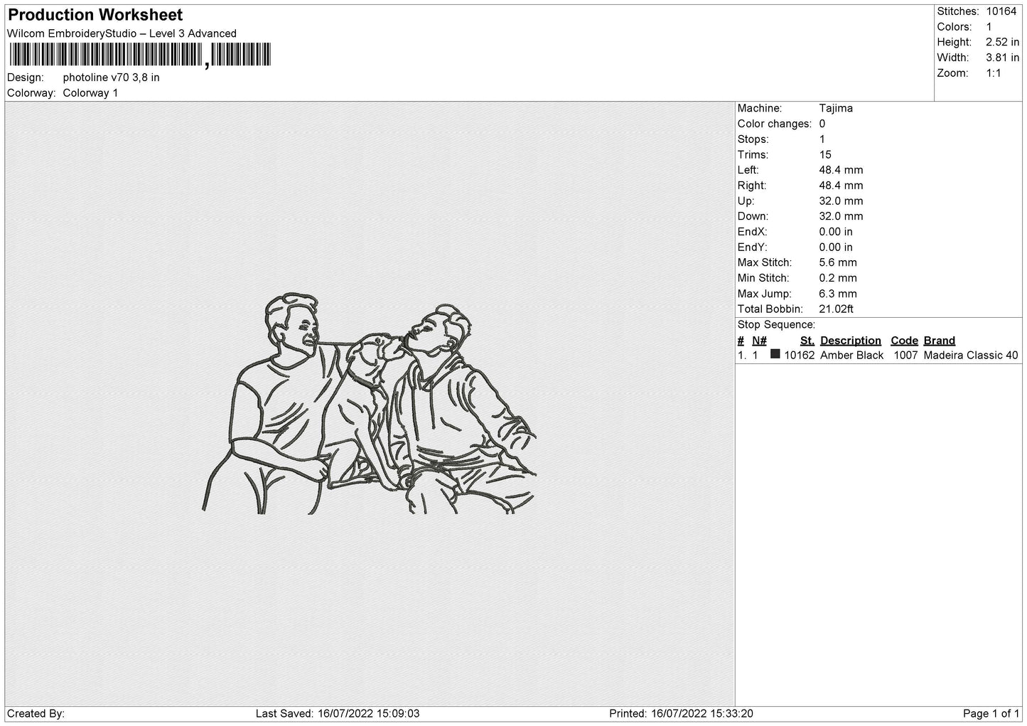 Photoline V70 Embroidery File 4 sizes