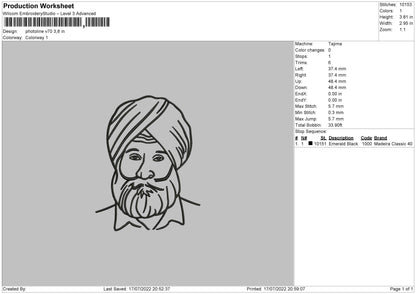 Photoline V70 Embroidery File 4 sizes