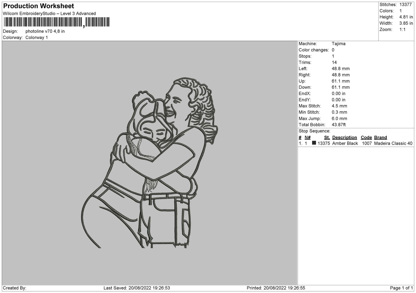 Photoline V70 Embroidery File 5 sizes
