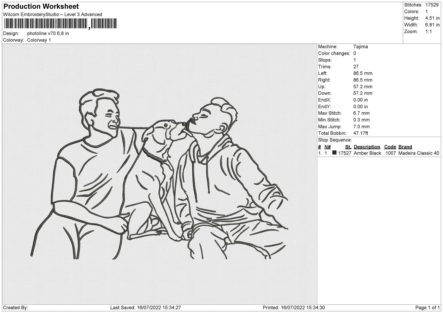 Photoline V70 Embroidery File 4 sizes