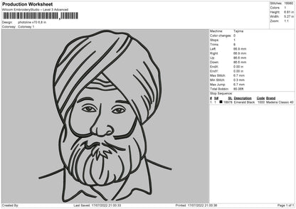 Photoline V70 Embroidery File 4 sizes