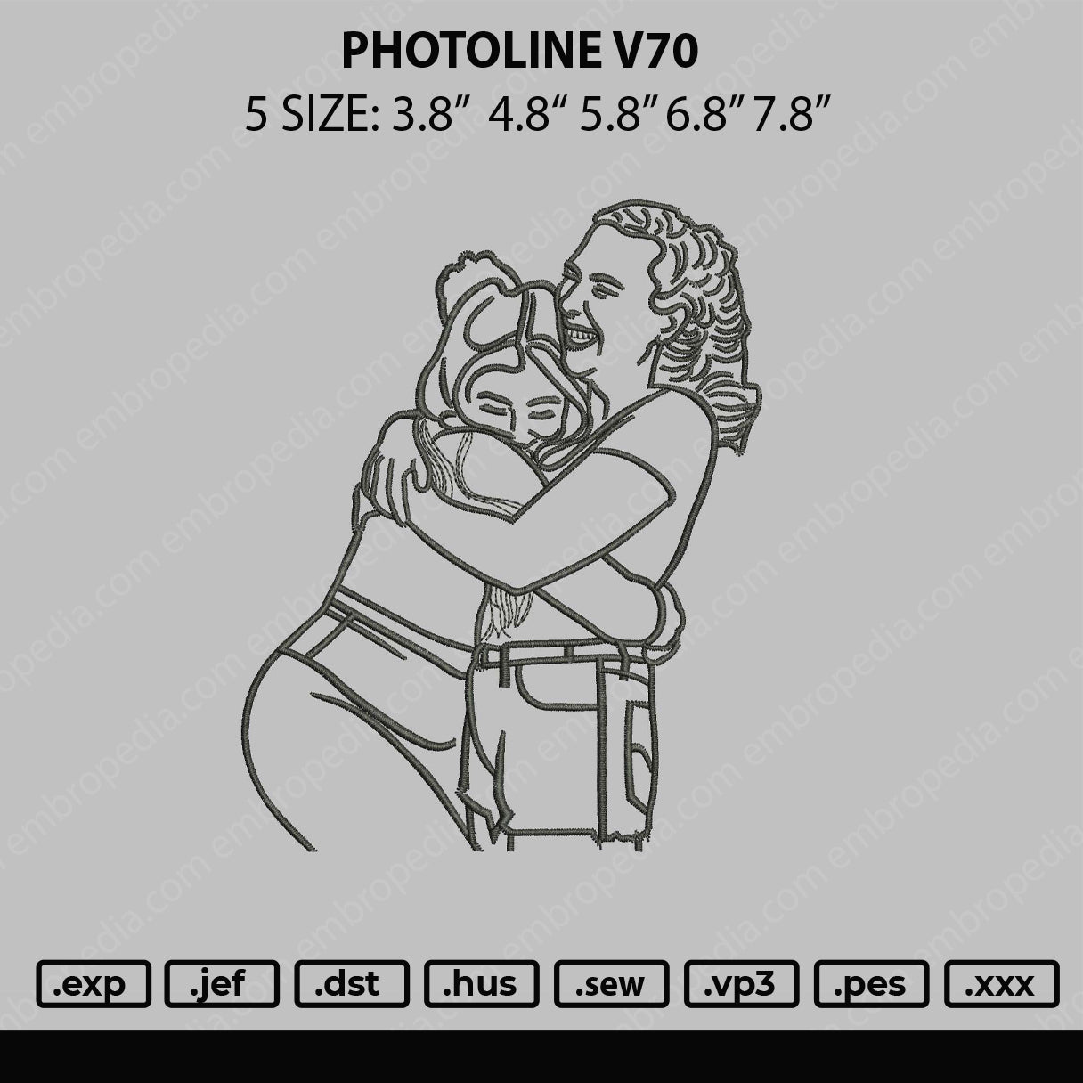 Photoline V70 Embroidery File 5 sizes