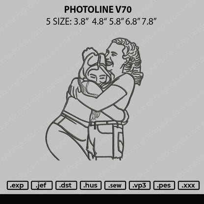 Photoline V70 Embroidery File 5 sizes