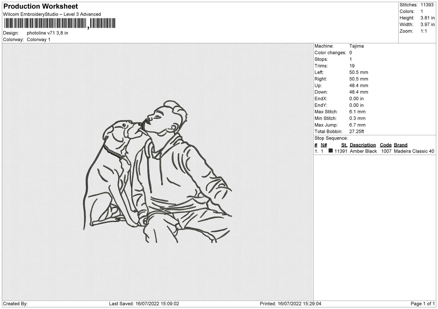 Photoline V71 Embroidery File 4 sizes