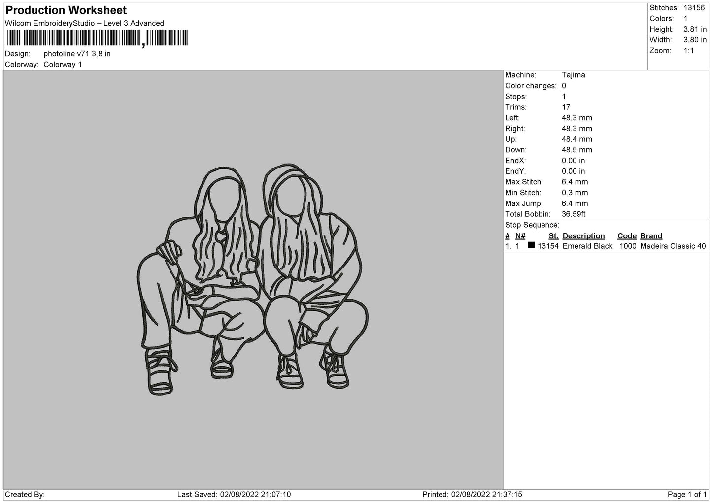 Photoline V71 02 Embroidery File 4 sizes