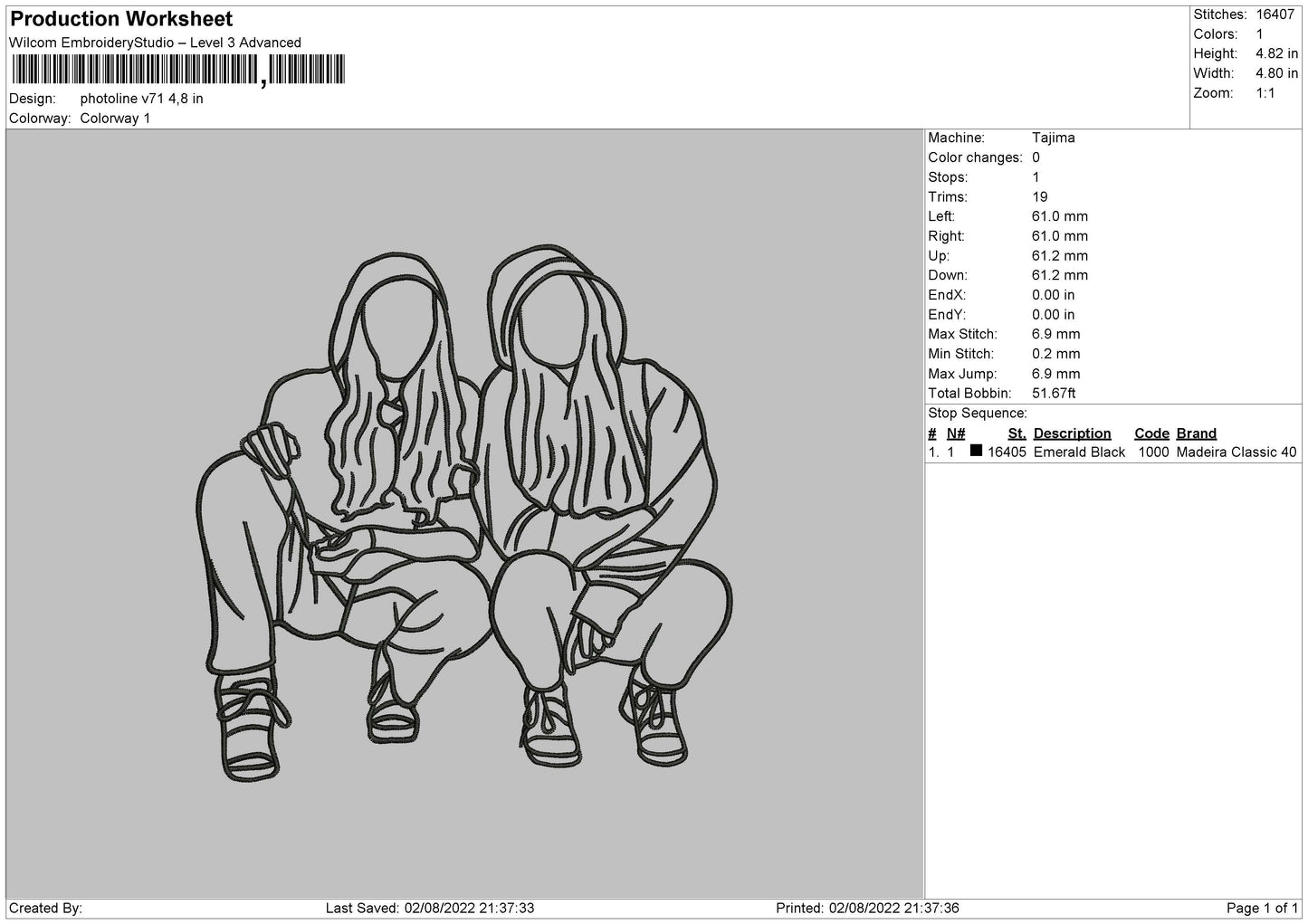 Photoline V71 02 Embroidery File 4 sizes