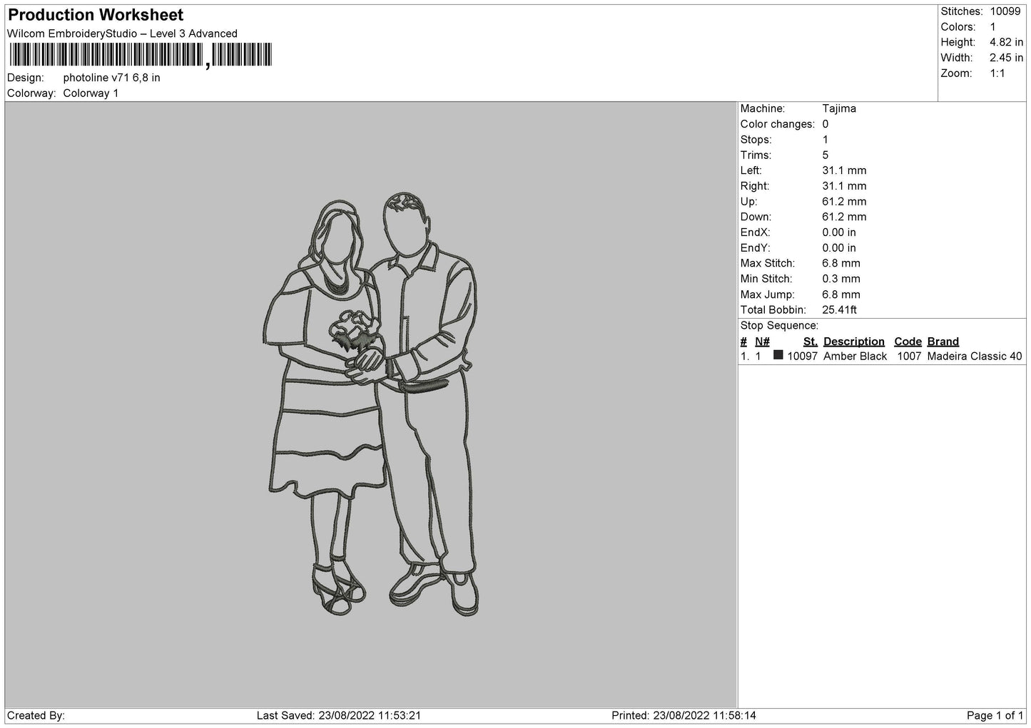 Photoline V71 Embroidery File 5 sizes