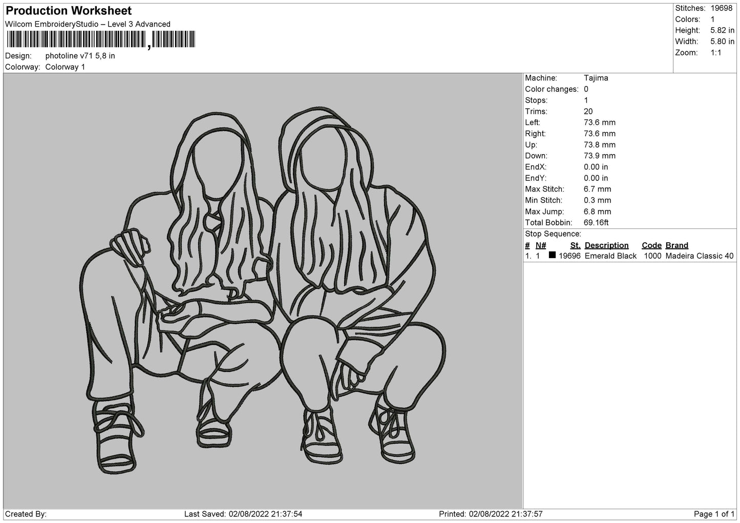 Photoline V71 02 Embroidery File 4 sizes