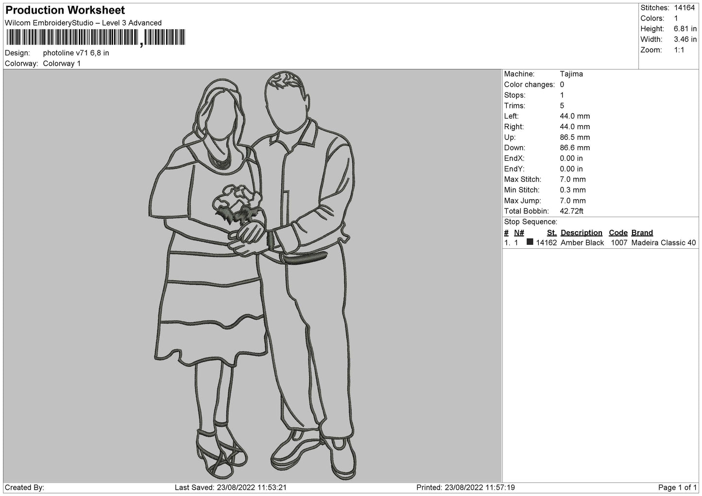 Photoline V71 Embroidery File 5 sizes
