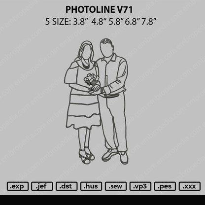 Photoline V71 Embroidery File 5 sizes