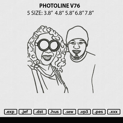 Photoline V76 Embroidery File 5 sizes