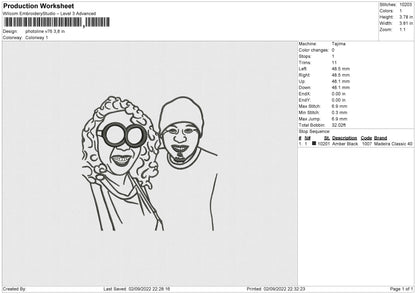 Photoline V76 Embroidery File 5 sizes