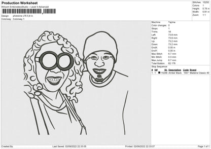 Photoline V76 Embroidery File 5 sizes