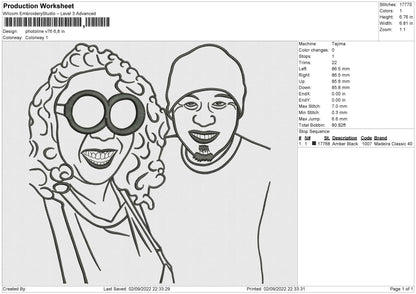 Photoline V76 Embroidery File 5 sizes