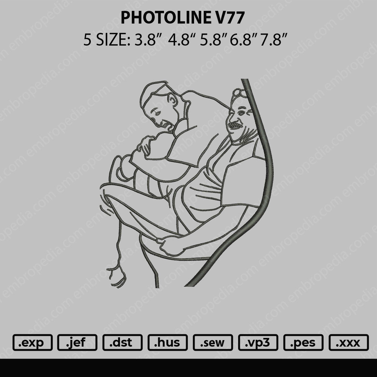 Photoline V77 Embroidery File 5 sizes