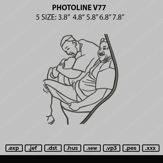 Photoline V77 Embroidery File 5 sizes