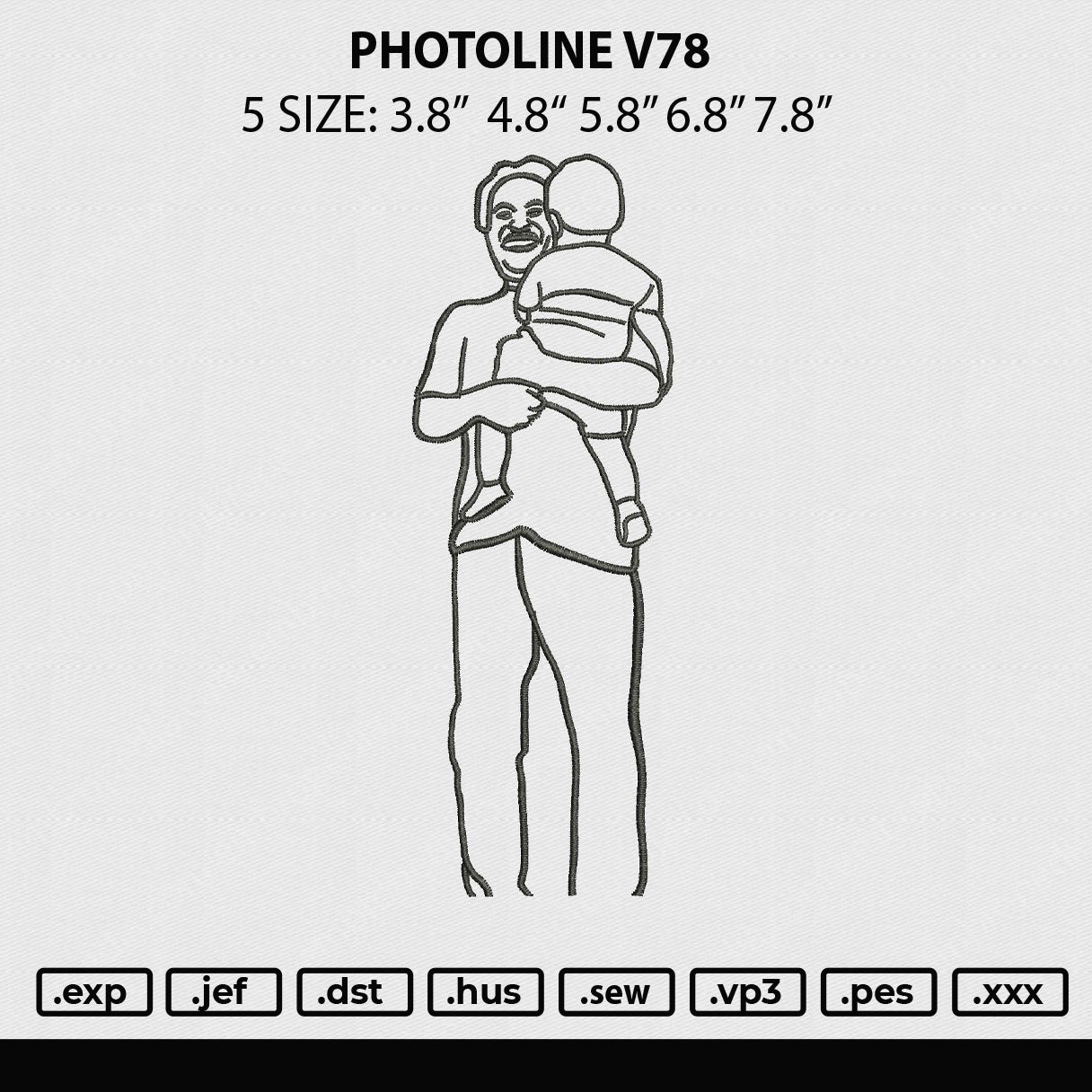 Photoline V78 Embroidery File 5 sizes