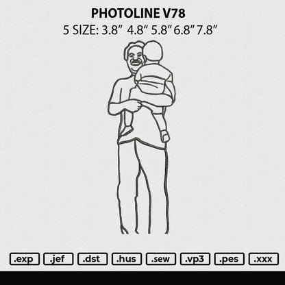 Photoline V78 Embroidery File 5 sizes