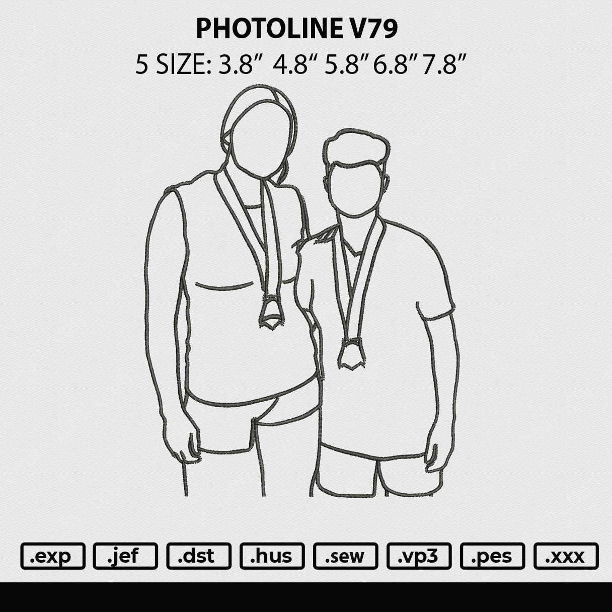 Photoline V79 Embroidery File 5 sizes