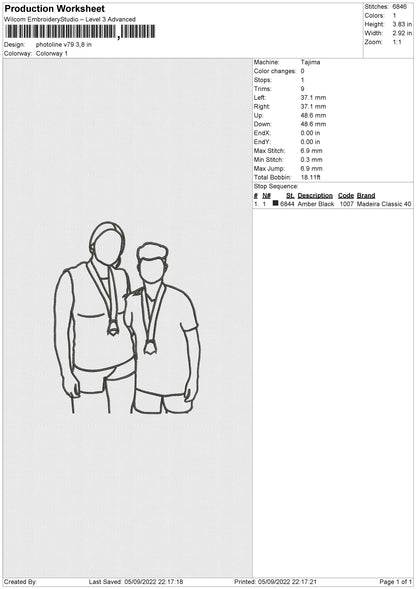 Photoline V79 Embroidery File 5 sizes