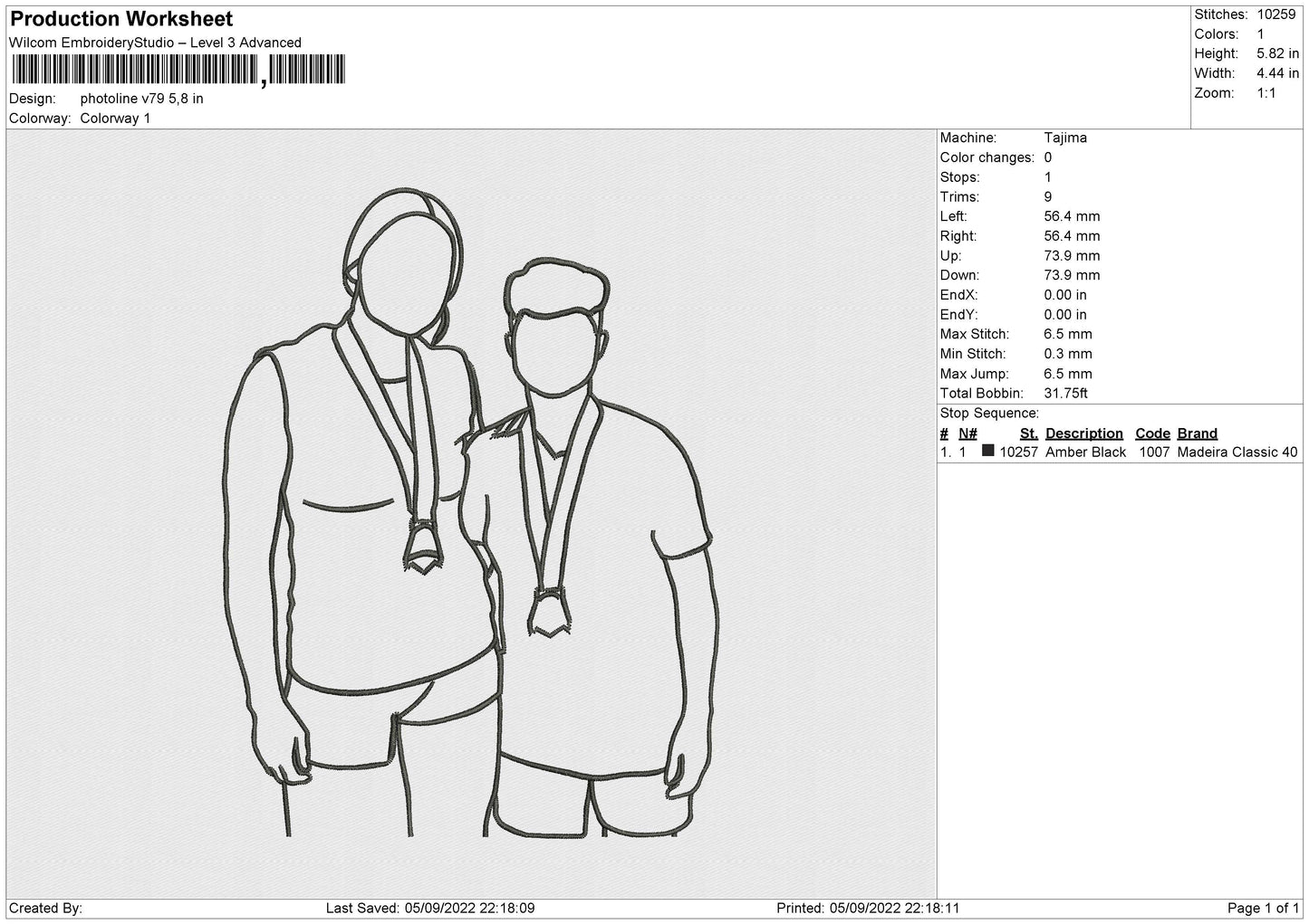 Photoline V79 Embroidery File 5 sizes