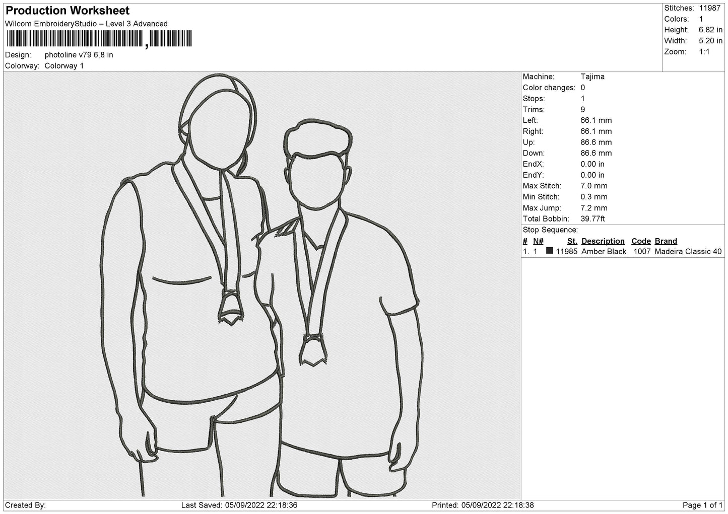 Photoline V79 Embroidery File 5 sizes