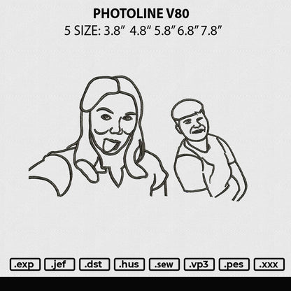 Photoline V80 Embroidery File 5 sizes