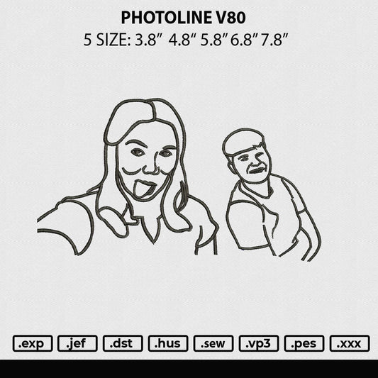 Photoline V80 Embroidery File 5 sizes