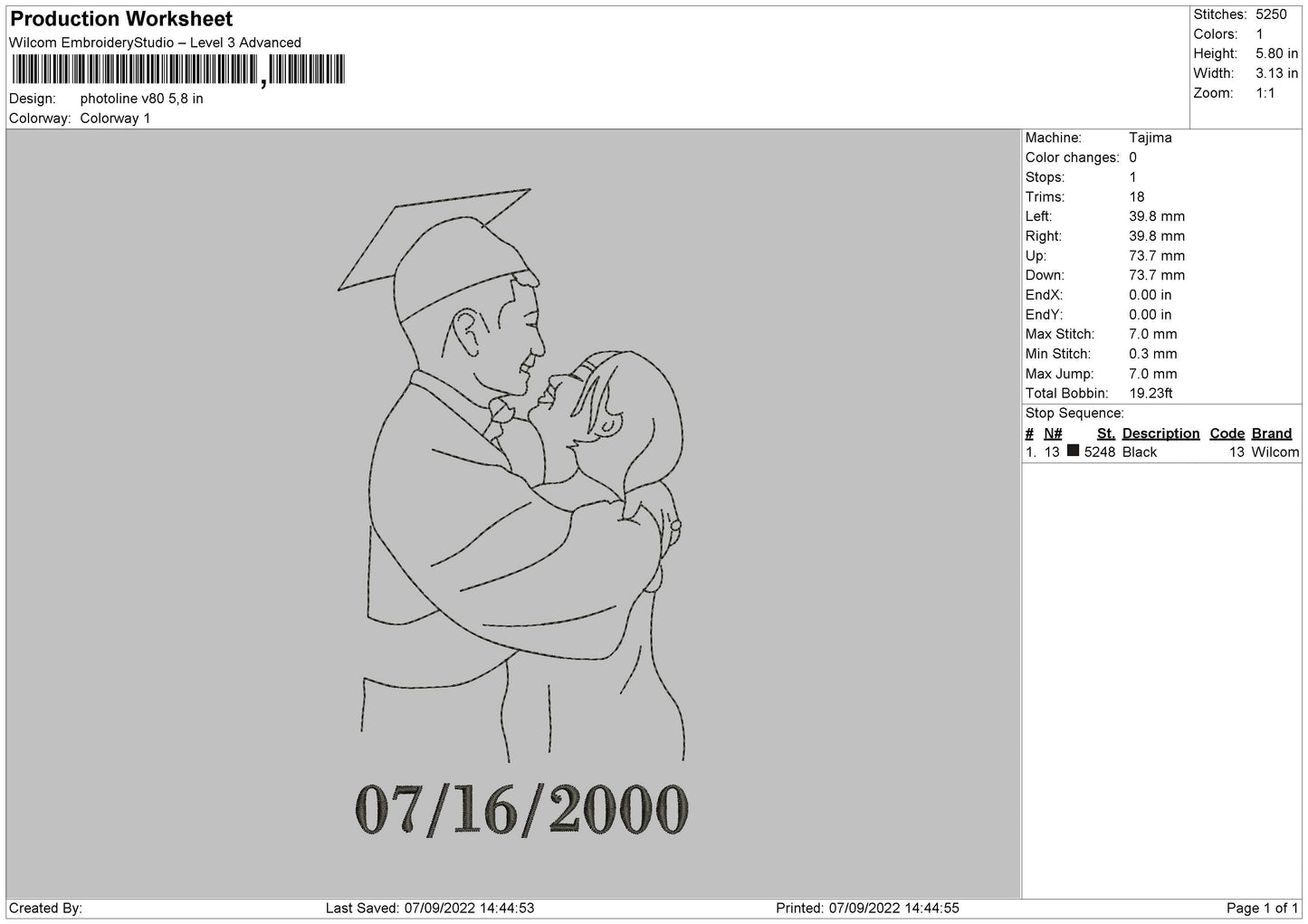 Photoline V80 02 Embroidery File 5 sizes