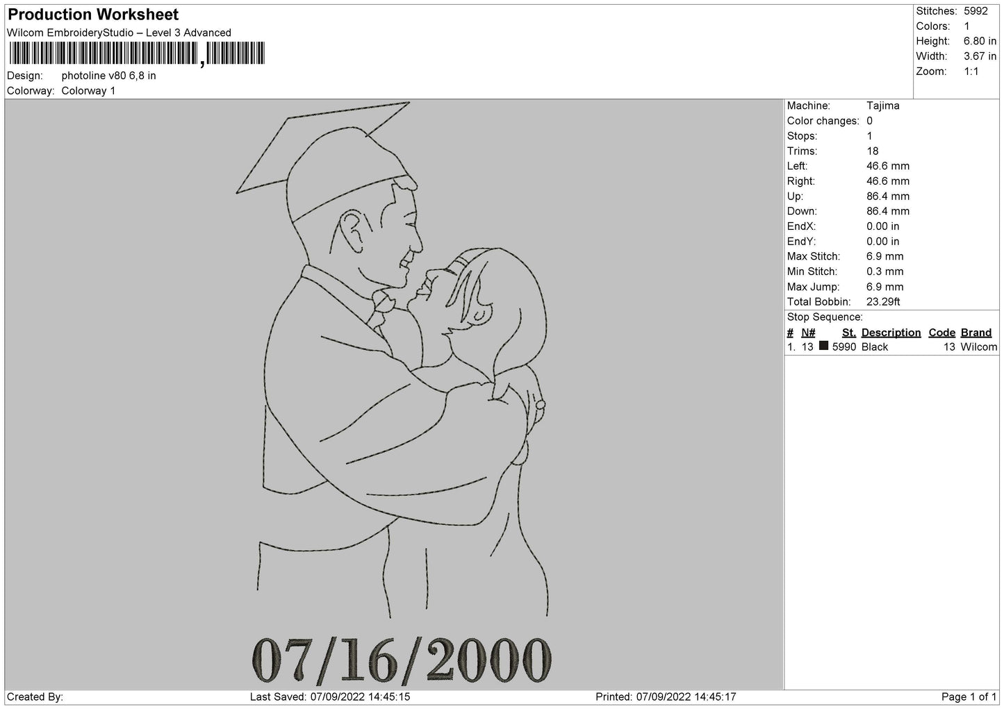Photoline V80 02 Embroidery File 5 sizes