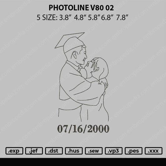 Photoline V80 02 Embroidery File 5 sizes