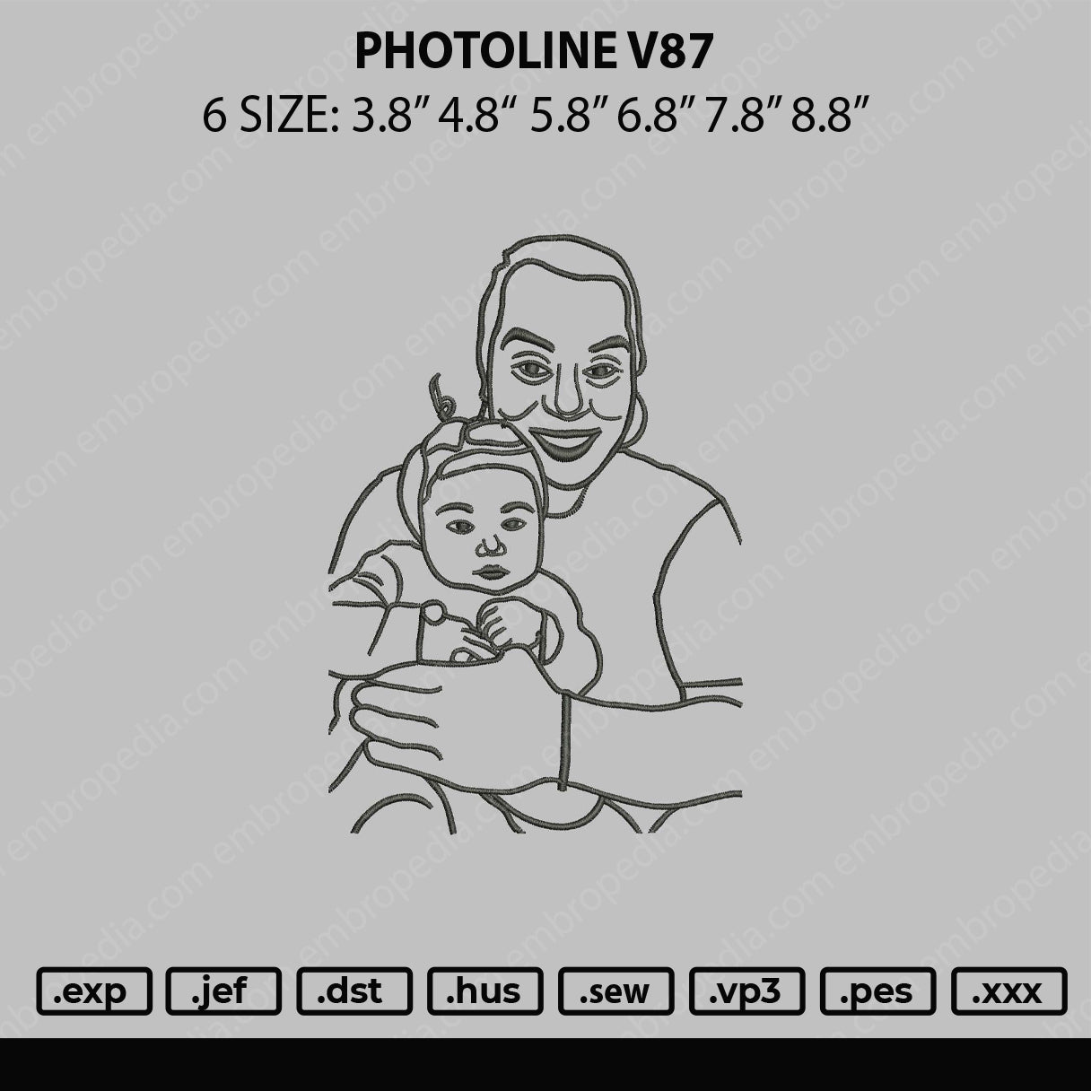 Photoline V87 Embroidery Fle 6 sizes