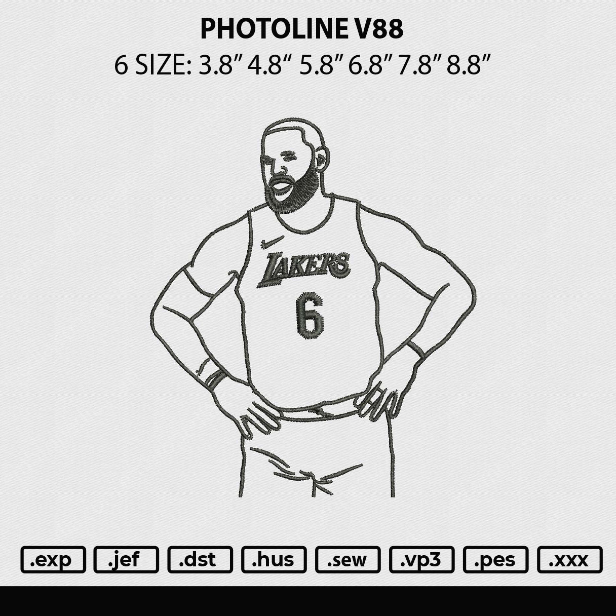 Photoline V88 Embroidery File 6 sizes