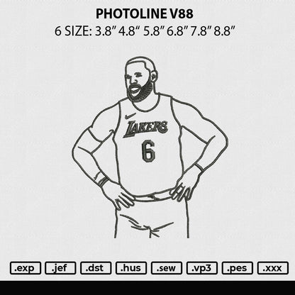 Photoline V88 Embroidery File 6 sizes