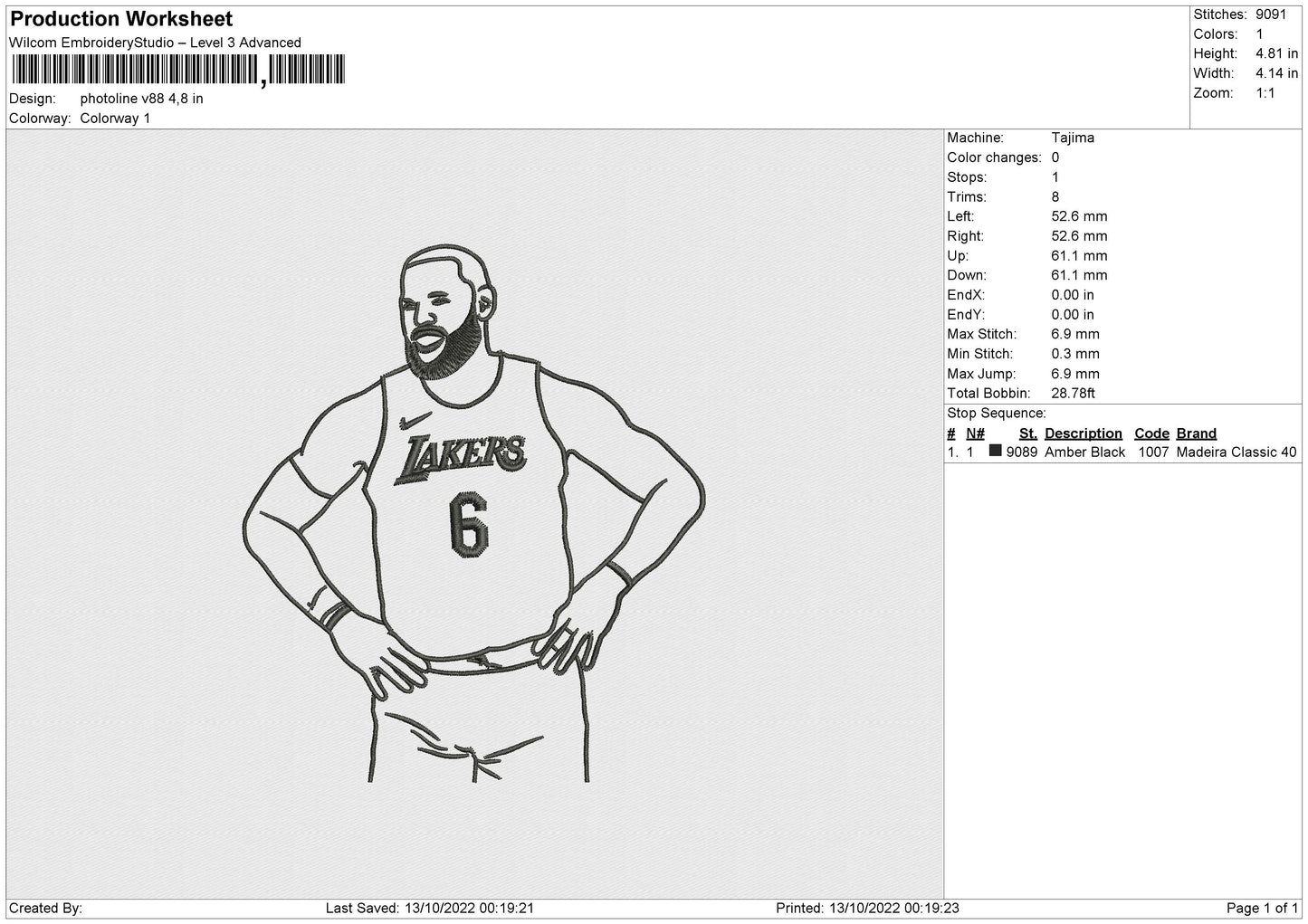 Photoline V88 Embroidery File 6 sizes