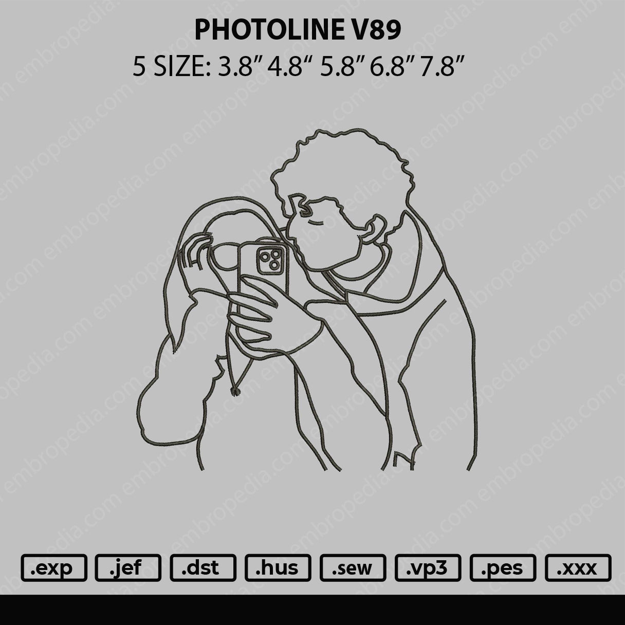 Photoline V89 Embroidery File 5 sizes