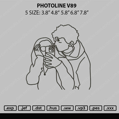 Photoline V89 Embroidery File 5 sizes