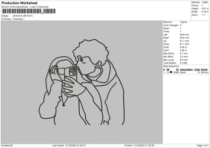 Photoline V89 Embroidery File 5 sizes