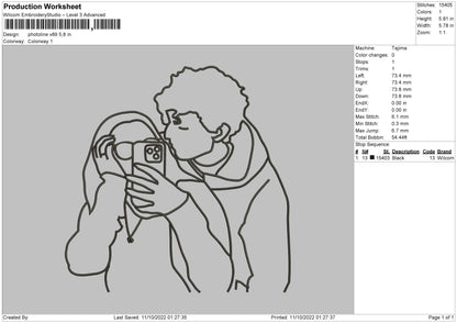 Photoline V89 Embroidery File 5 sizes